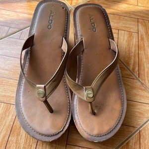 ALDO wedges in Tan color.
